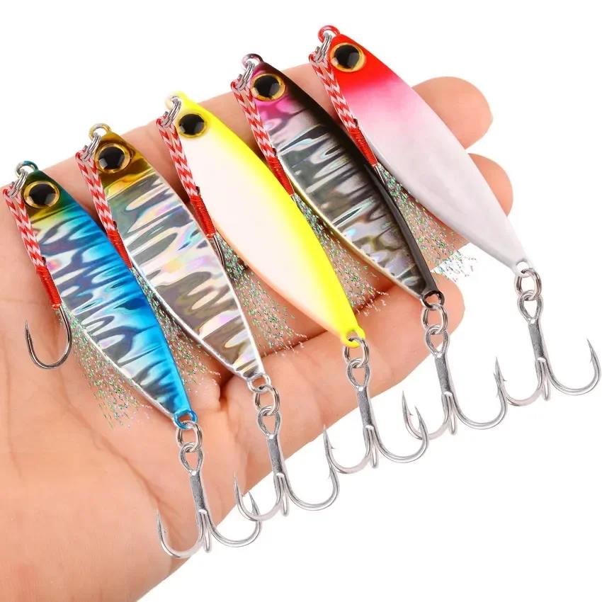 Sea Fishing Metal Jig Fish Lure 5 Colors Iron Plate Fake Bait Luminous Lure Bionic Baits Ascesorios Pesca Crankbait