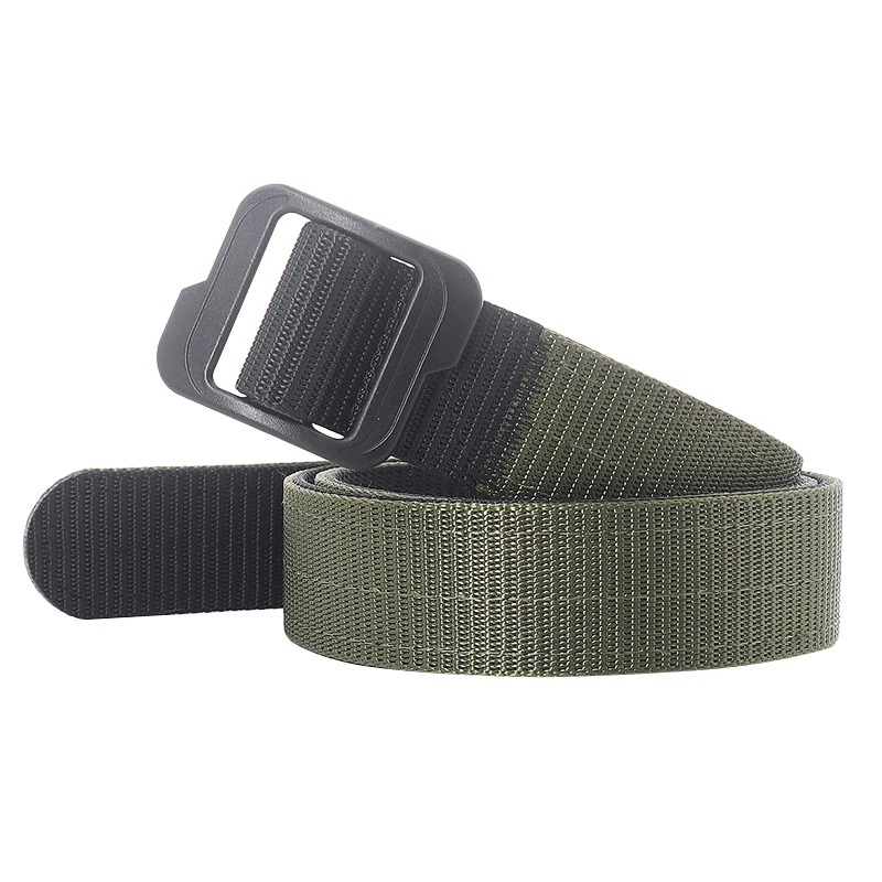 

Trend Unisex Canvas Belt Fashion Alloy Ring Buckle Design Men Belt Outdoor Casual Men & Women Military Training Tactics Belt