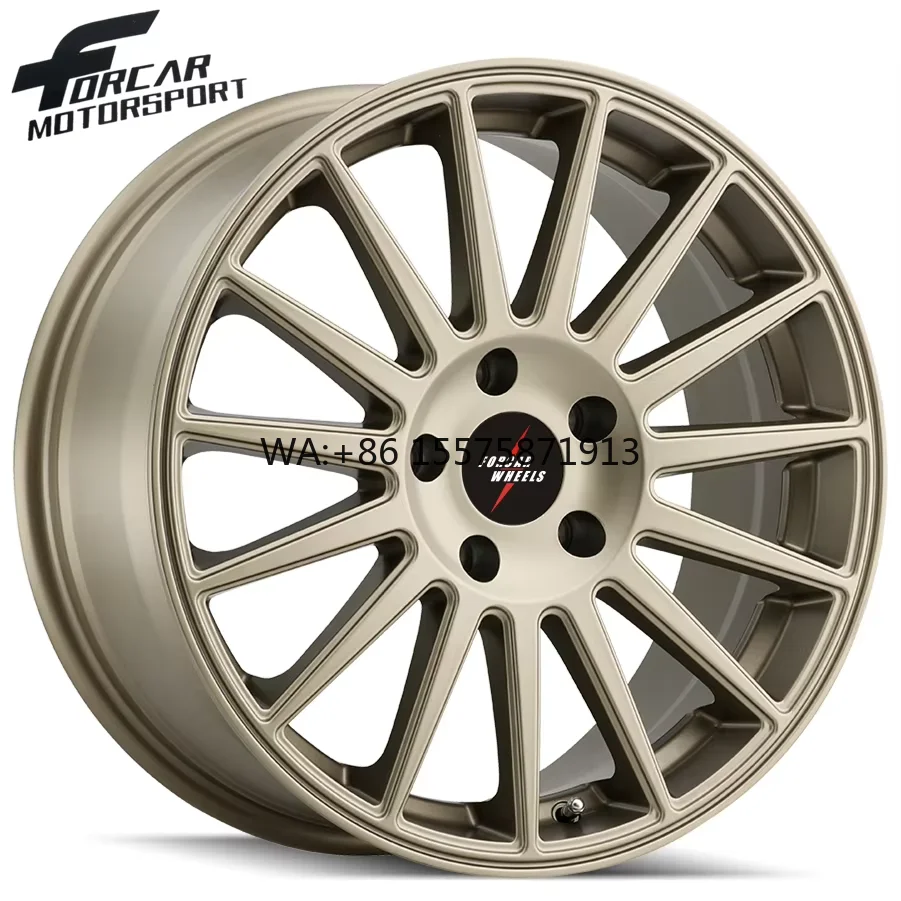 

Light Bronze Color Lightweight 16-24 Inch Passenger Car One-Piece High Tech Forcar Motorsport Aluminum T6061 Wheels Rims