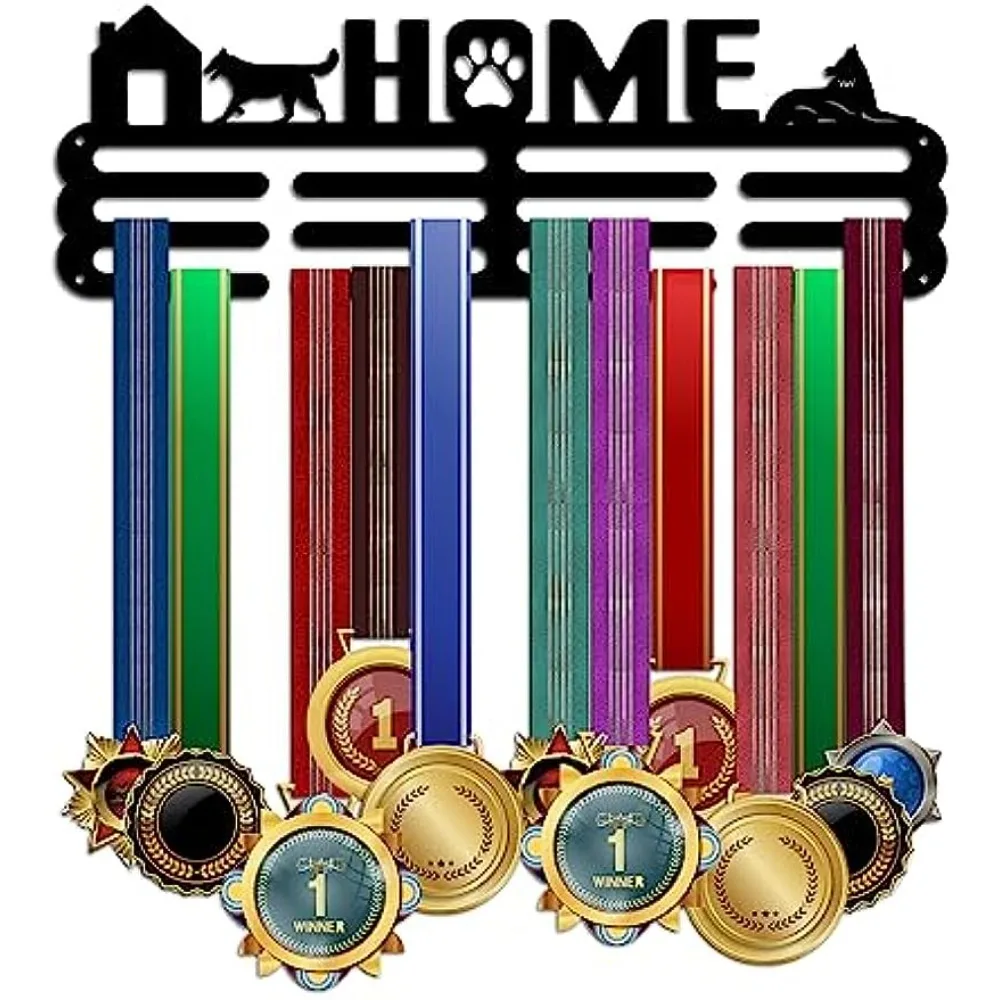 

Dog Pattern Medal Display Hanger Holder Home Medal Holder 15.7" Award Ribbon Hanger Medal Display Wall Rack Medal Hanger Display