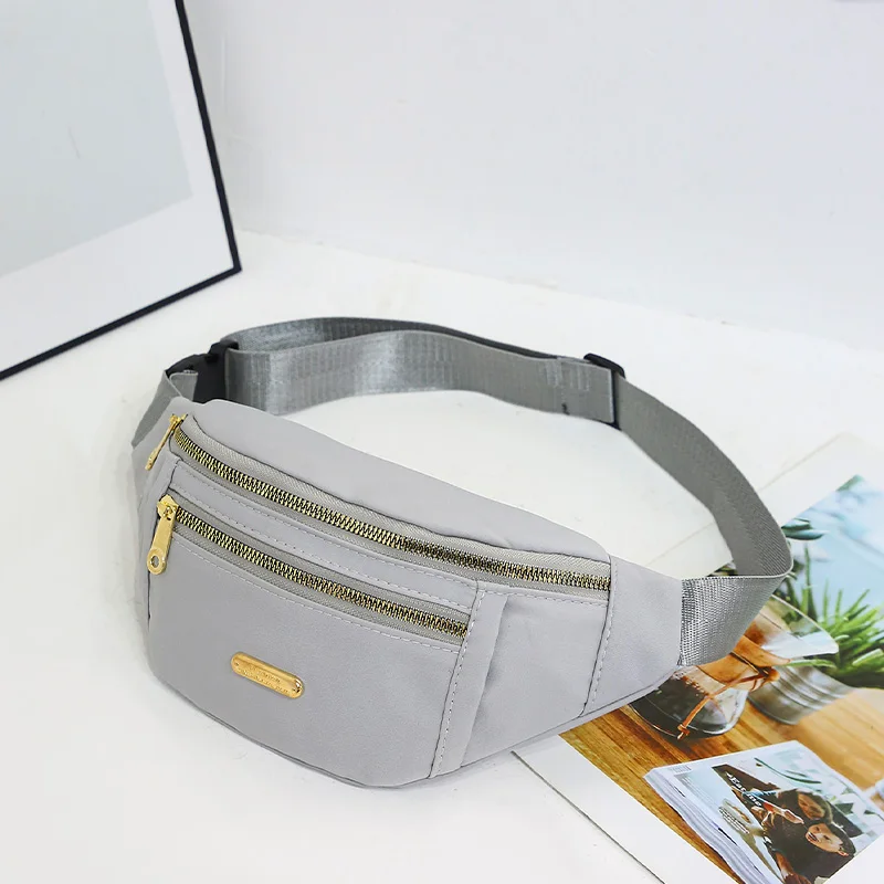 Leisure Simple Chest Bag Unisex  Nylon Solid Color Waist Bag Waterproof Wear-resistant Lightweight Waist Bag For Commute Travel