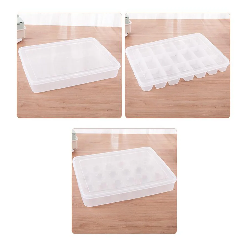 

24 Grids Refrigerator Egg Box Single Layer Plastic Crisper Storage Organizer Stackable Food Container Transparent Kitchen