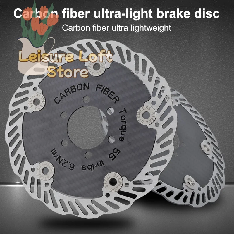 

140/160mm Carbon Fiber Brake Disc - Ultra Lightweight & High Strength, Road Bike Performance Upgrade Part