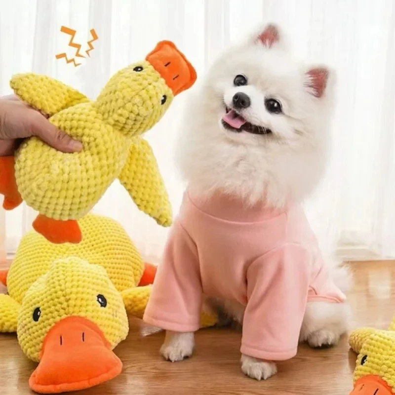 Duck Shape Dog Toy Duck Sound Toys for Small Large Dog Cat Durable Puppy Molar Chew Toy Fun Interactive Plaything Dog Supplies