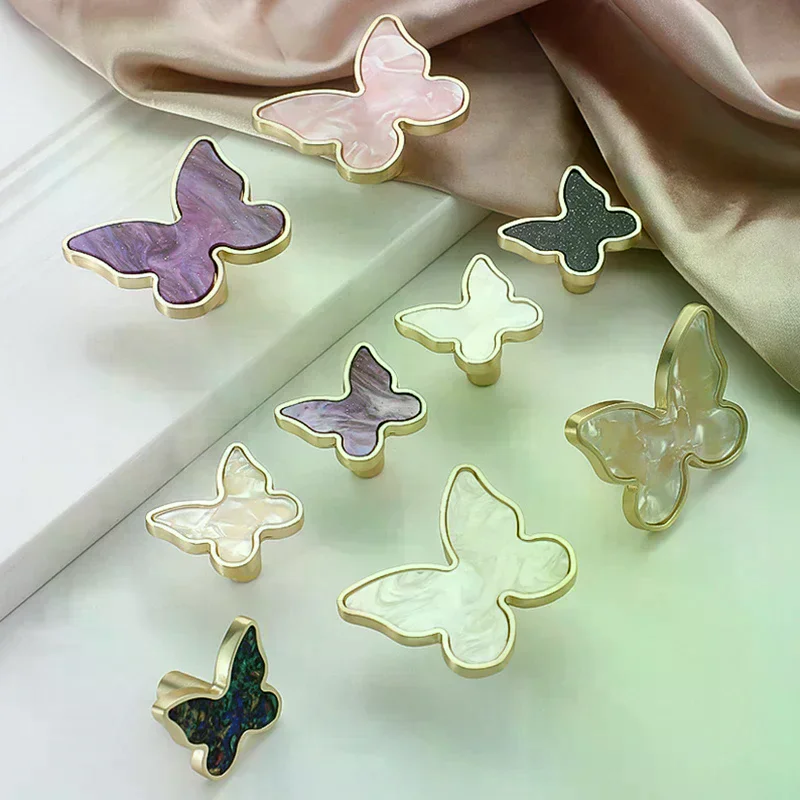 Drawer Cabinet Furniture Kitchen Handles For Cabinet Knob Door Drawer Furniture Knob Butterfly Shape Handle Handles