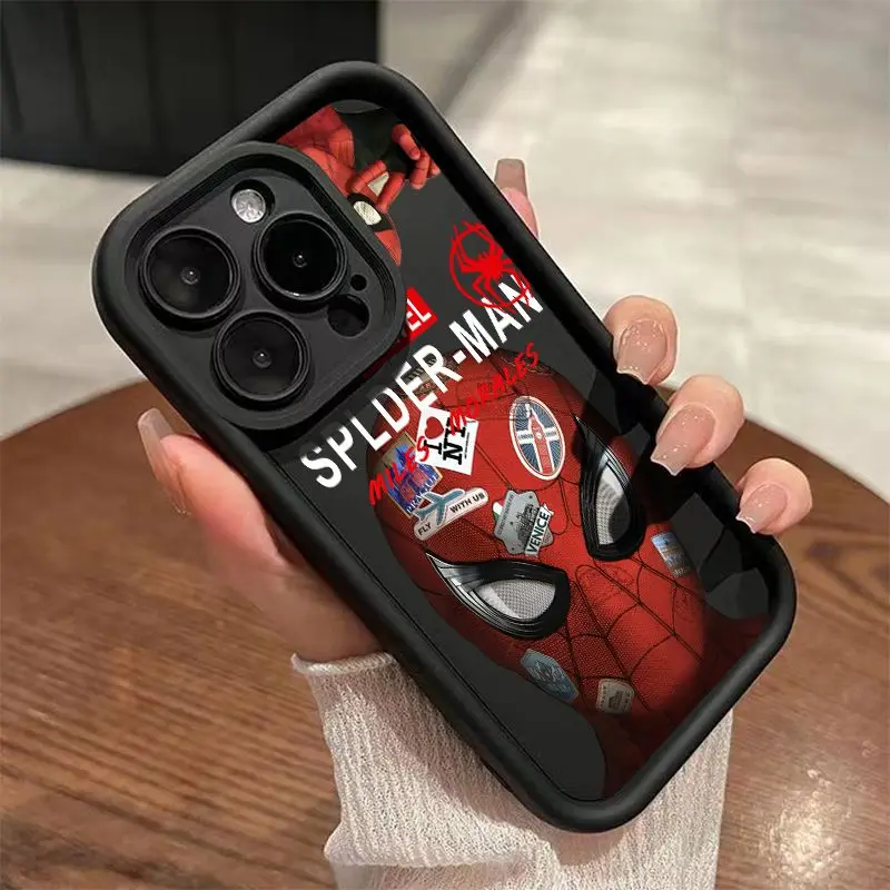 Marvel Spider Man Graffiti Case for Xiaomi Mi 13T 12T 13 12 12X 12S 11 Lite 5G POCO F3 F4 F5 Pro X4 GT X5 Liquid Silicone Cover