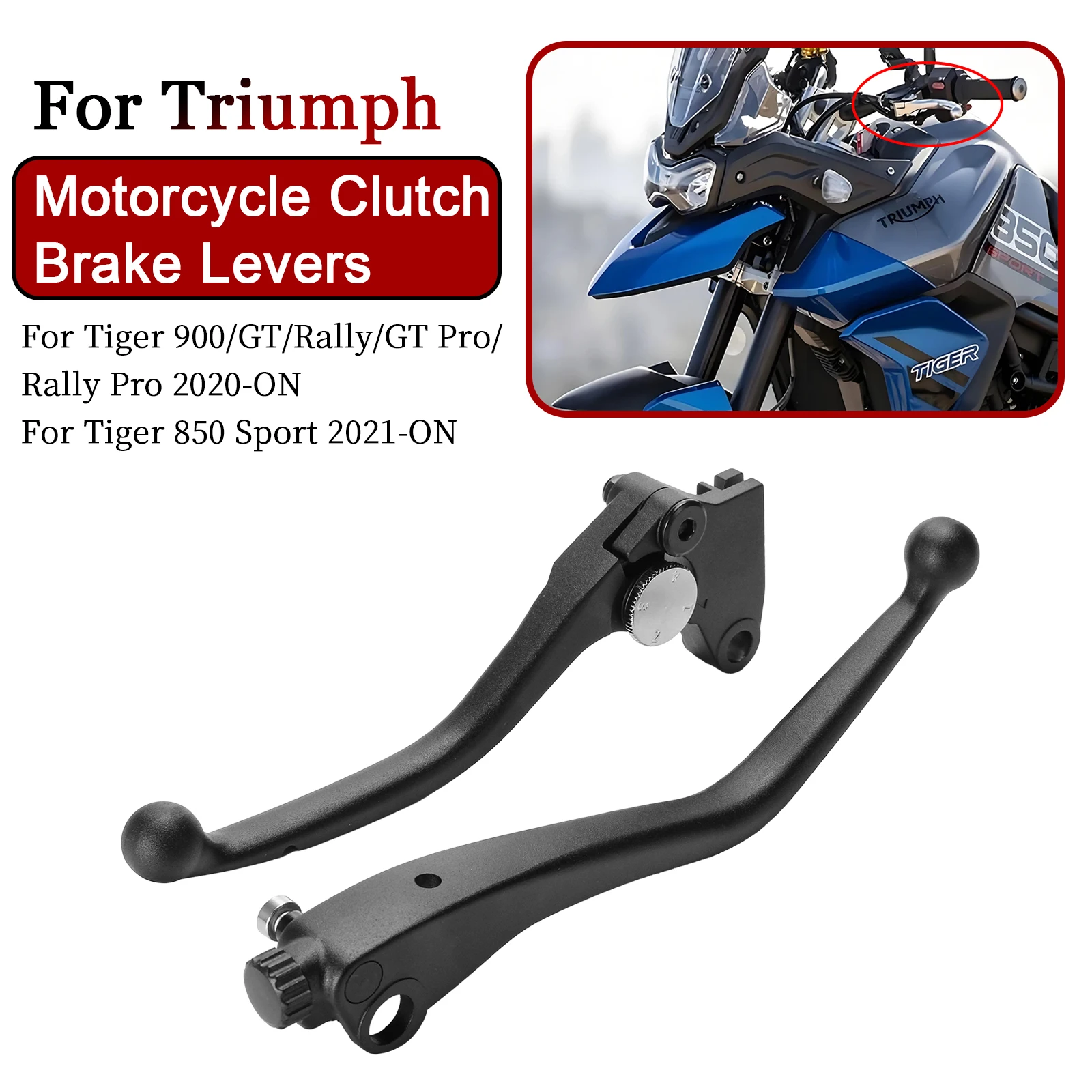 

Motorcycle Handlebar Brake Clutch Levers For Triumph Tiger 900/GT/Rally/GT Pro/Rally Pro 2020+ Tiger 850 Sport 2021+ Accessories