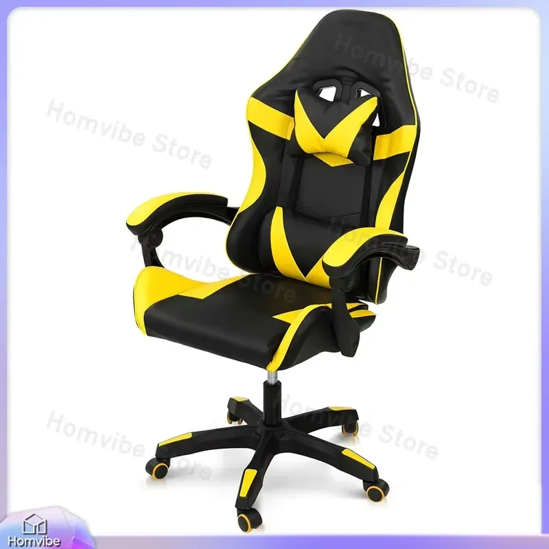 Ergonomic Gaming Chair with Footrest Height Adjustable Racing Style Computer Chair for Gamers Office Desk Chair with Lumbar view 2