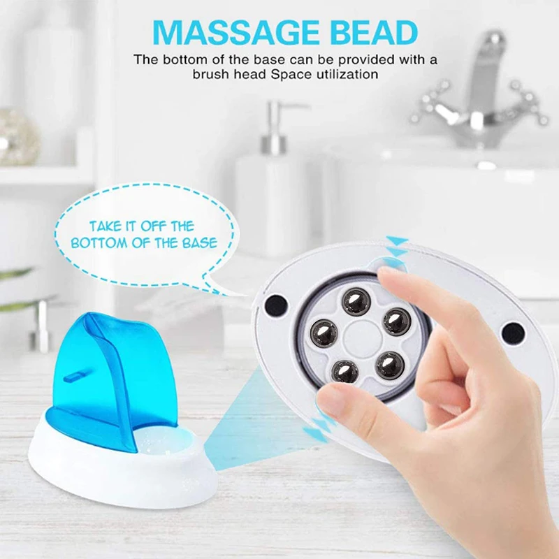 Cepillo de lavado de cara de silicona eléctrico portátil 4 en 1, herramienta multifuncional para el cuidado de la piel, masaje de limpieza de poros faciales