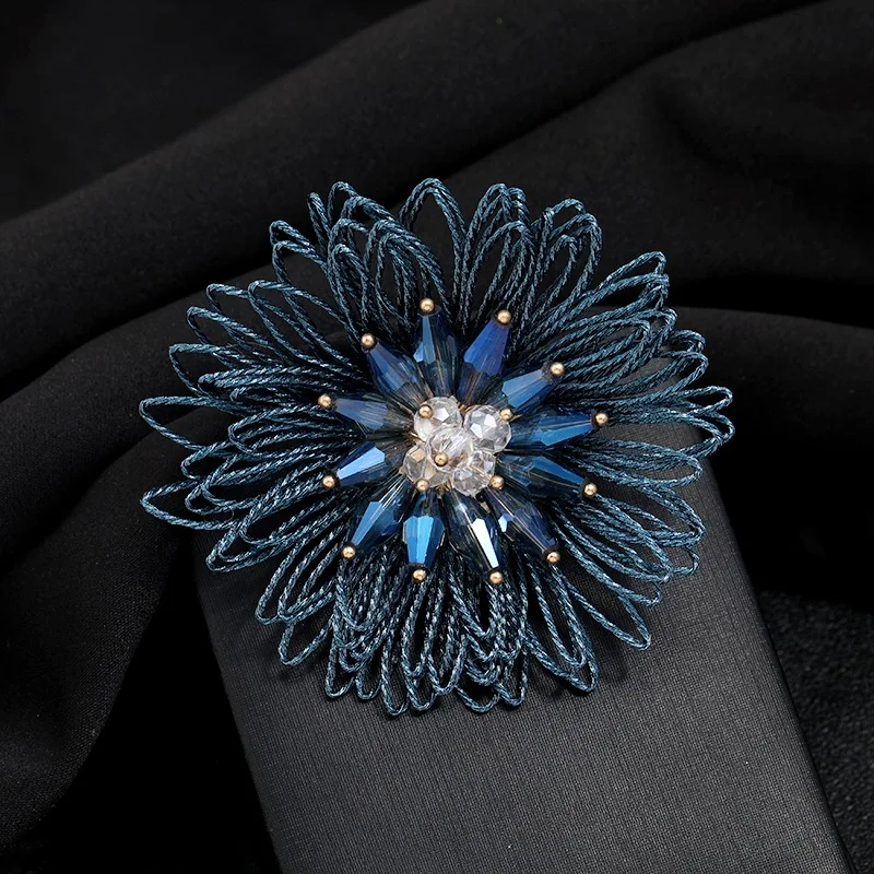 women\'s fashion crystal fireworks brooch weaving high-end collar pins accessories jewelry