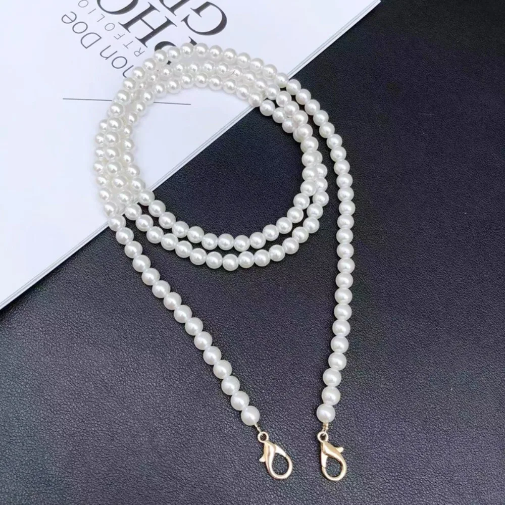 Anti Loss Pearl Crossbody Mobile Phone Chain Versatile 8MM Pearl Gold/silver Buckle Long-style Universal Mobile Phone Pendant