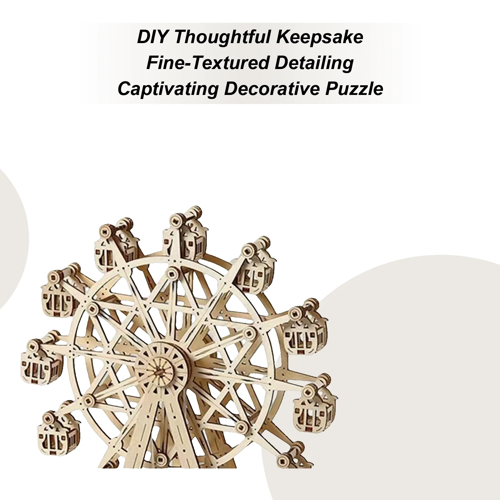 

3D деревянные пазлы для взрослых, колесо обозрения, поделки, 183 предмета со светодиодной подсветкой и музыкальной деревянной моделью, комплект для снятия стресса, хобби