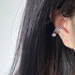 Inlaid Zirconia Ball Non Piercing Earcuff Earrings for Women 1pc Exquisite Conch Earbone Earing Y2k Ear Fashion Jewelry KDE132