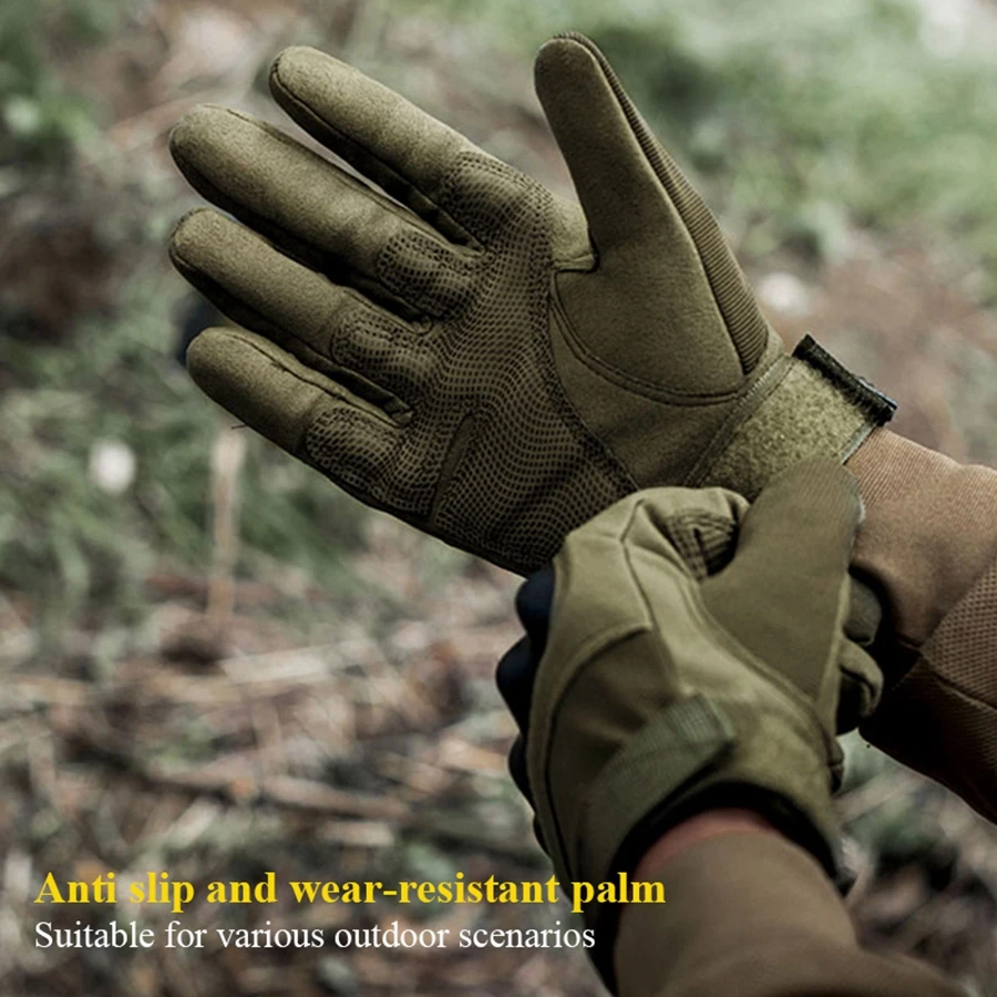 Tactical Full Finger Gloves Hiking Non-slip Paintball Gloves Outdoor Sports Cycling Hunting Shooting Protection Gloves