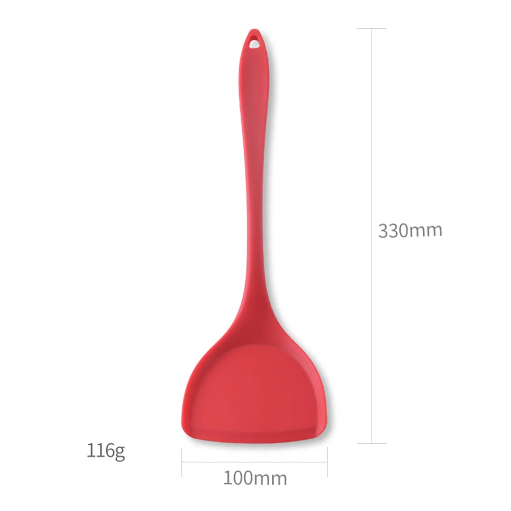 

Silicone Spatula Red Heat Resistant Long Turner Nonstick Kitchen Cooking Utensil Silicone Spatula Heat Resistant