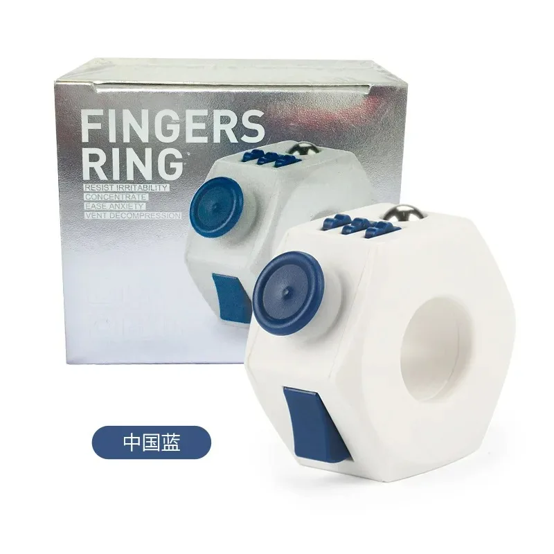 Pião anel de inquietação brinquedos ponta do dedo roda dentada plástico mão girador anel corrente durável diy aliviar giroscópio brinquedo adulto