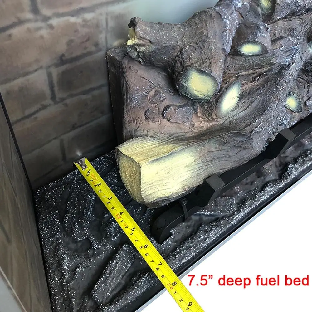 مدفأة كهربائية غربية سوداء مع صوت حريق متصدع، جهاز تحكم عن بعد، 750/1500 وات، عرض 22.92 بوصة، ارتفاع 20.5 بوصة #6