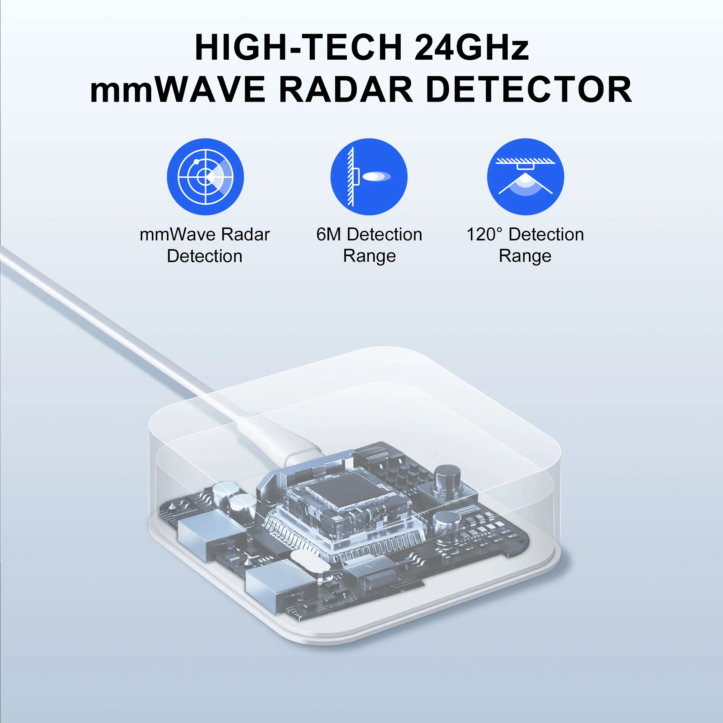 GIRIER 투야 지그비 인체 감지 센서, 스마트 모션 감지기, 홈 보안용, 스마트 라이프 앱 지원, 24GHz mmWave 레이더