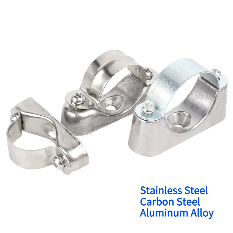 16-50mm Off-Wall Code Saddle Card Pipe Clamp Durable Stainless Steel/Aluminum Fixed Clip Fastener High Quality Home Hardware