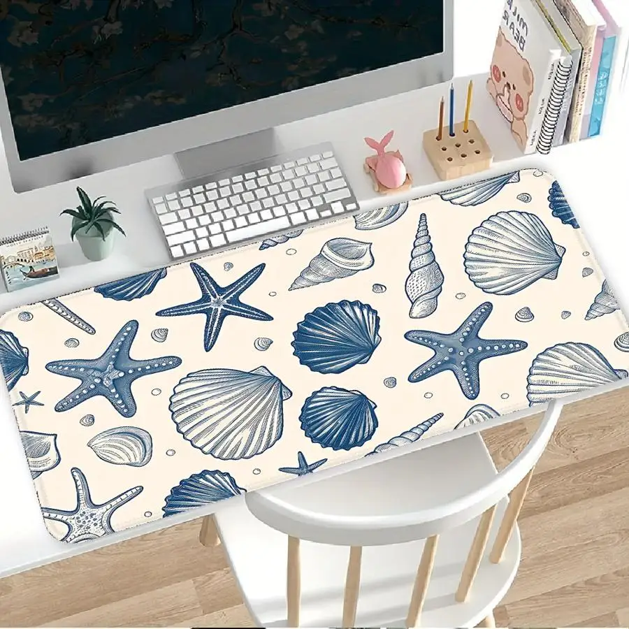 Marine Animal Pattern overlock Mouse Pad Computer Laptop Pad Game Console Pad Desk accessories Keyboard Mouse Pad office Pad