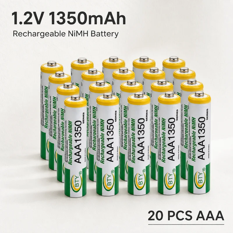 AAA Ni-MH Rechargeable Battery 1.2V 1350mAh for Remote Controls Torches CD Players MP3 Players Replacement Cell