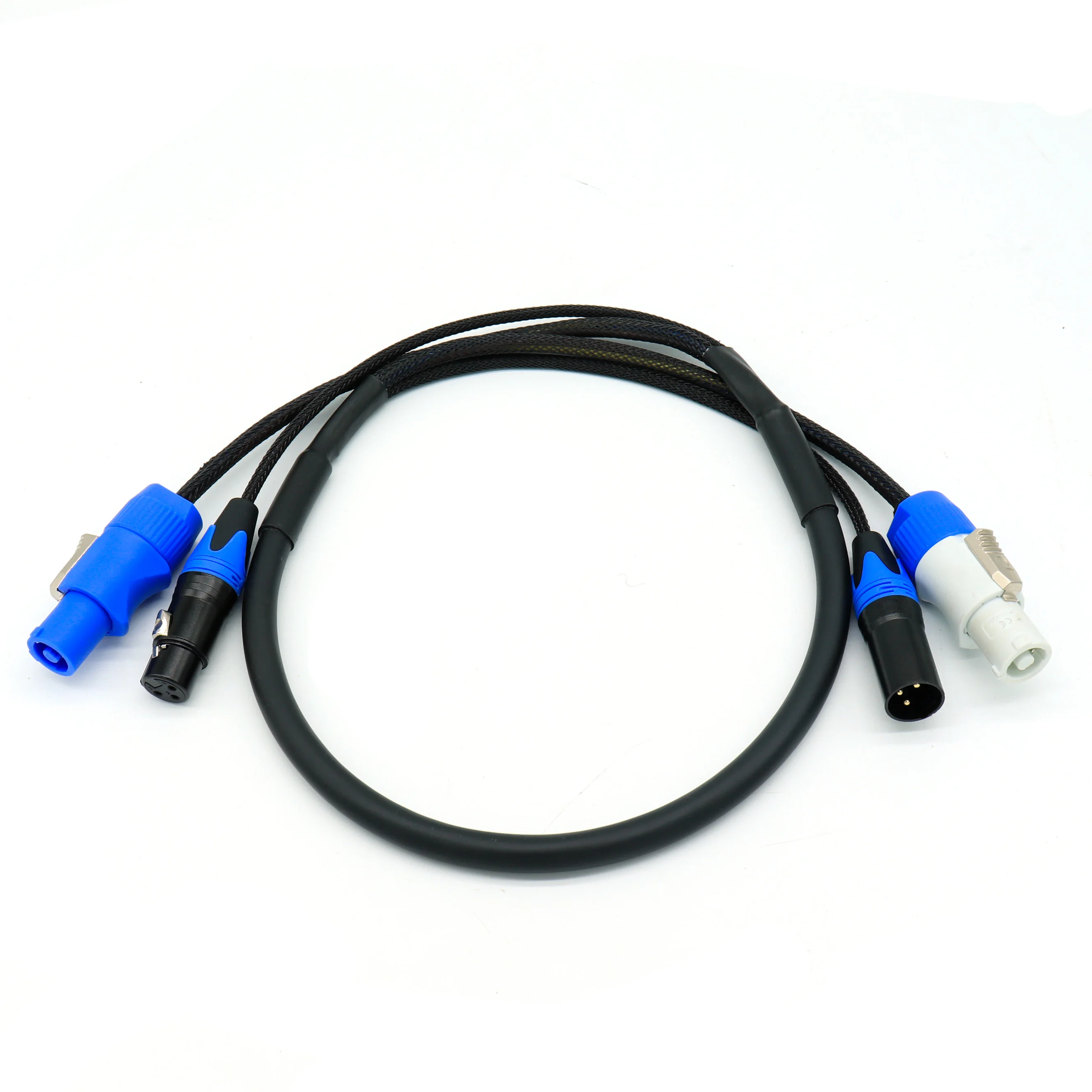 كابل كومبو مرن Powercon 1m 2m 3m 5m 1.5m XLR DMX512 كابل كومبي الطاقة 3x1.5mm2 لإضاءة المسرح برأس متحرك #3