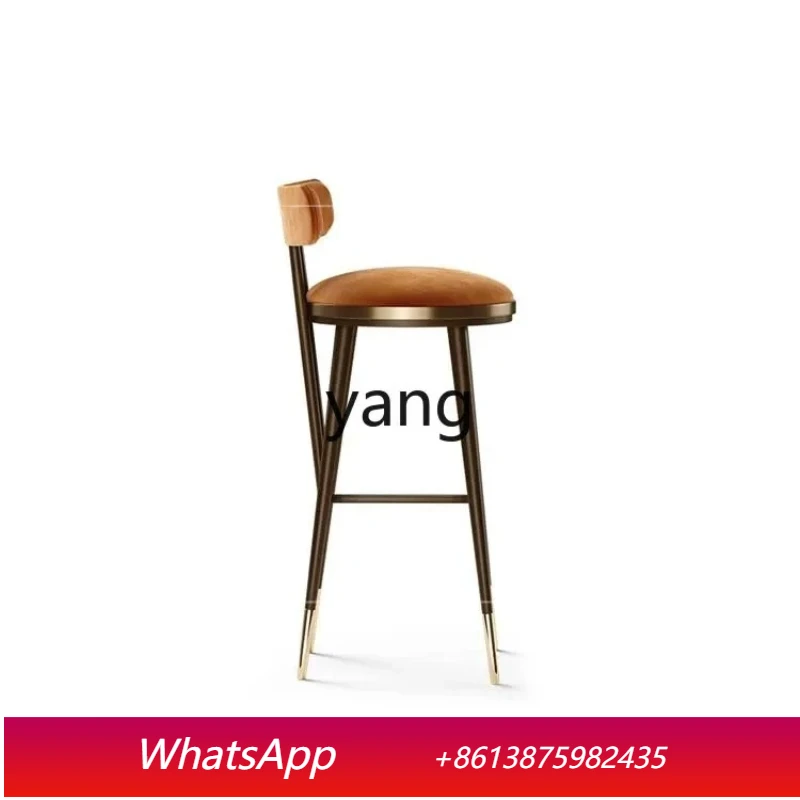 

Современный китайский барный стул LTT из массива дерева и ротанга, высокий стул для кафе, бара, дома