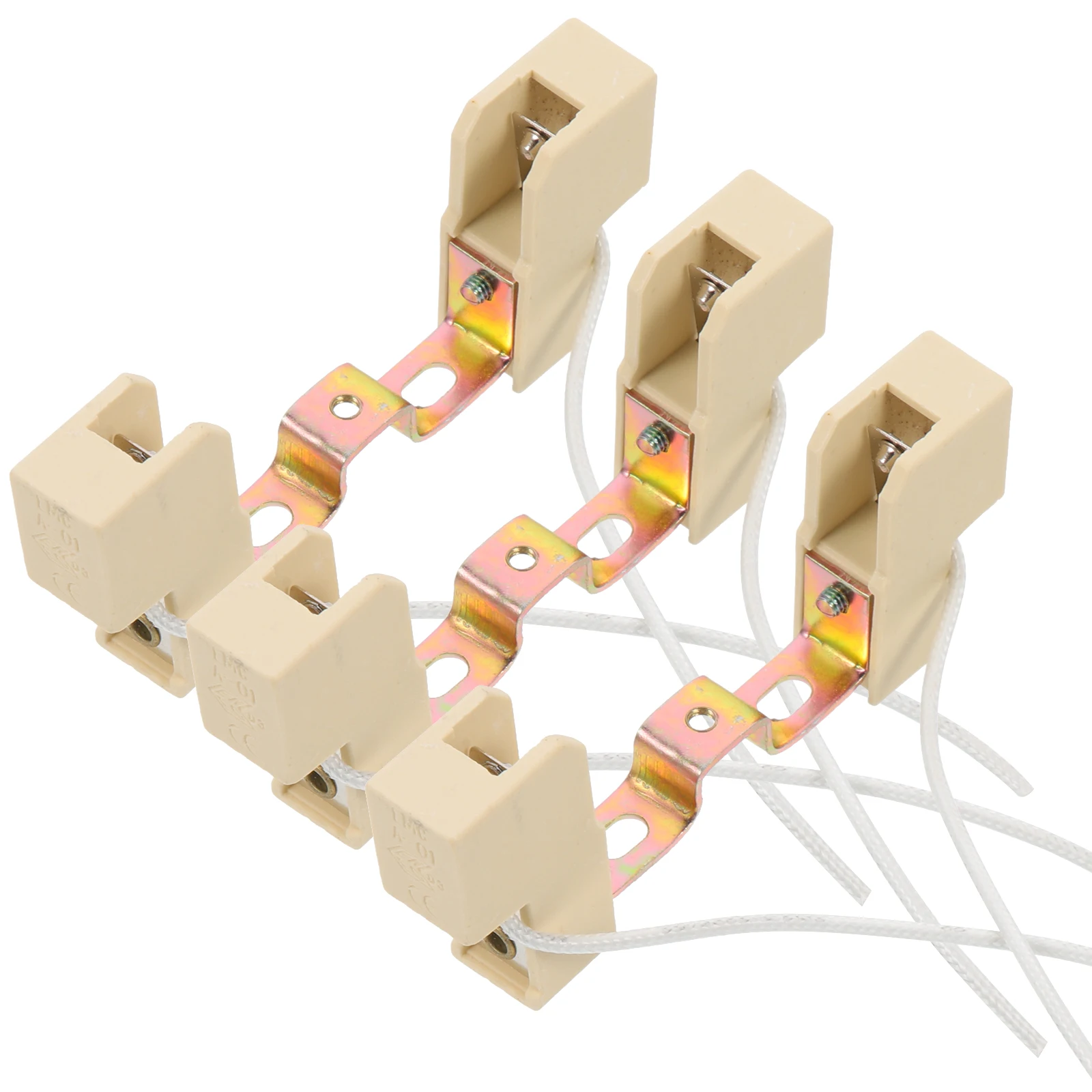 3pcs Ceramic Sockets 78MM Lamp Repair Kit Base Double Ended Light Base Socket for Halogen Flood Outdoor