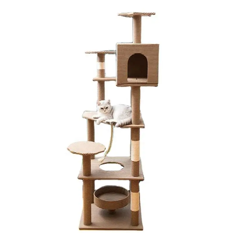 

Kinghon High Quality Modern Cat Tree Tower Large Cats Condo Tree Play Furniture Scratcher Cat Climbing Frame Tree