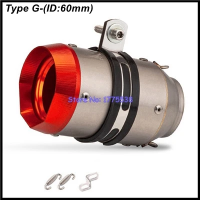 51mm 60mm Universal Motorcycle Exhaust Escape Moto Muffler for KTM RC 125 250 390 DUKE Z900 S1000RR CBR1000 MT09 MT07 Tmax530 R3 image 3