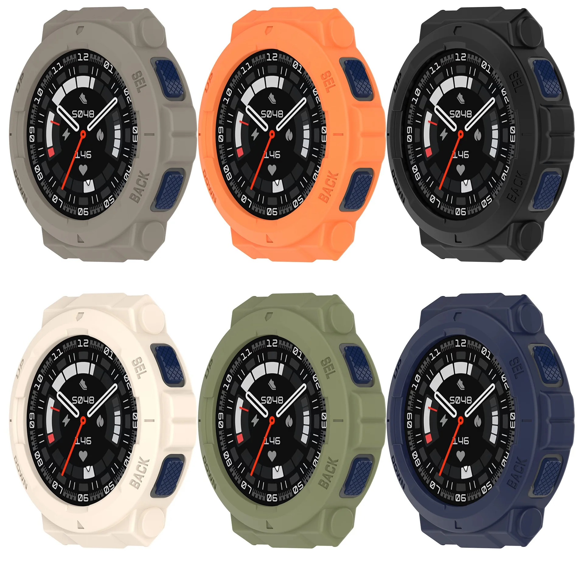 Silicone case For Amazfit Active Edge（A2212）Smart Watch Bumper Full Cover Screen Protector Smart watches accessories