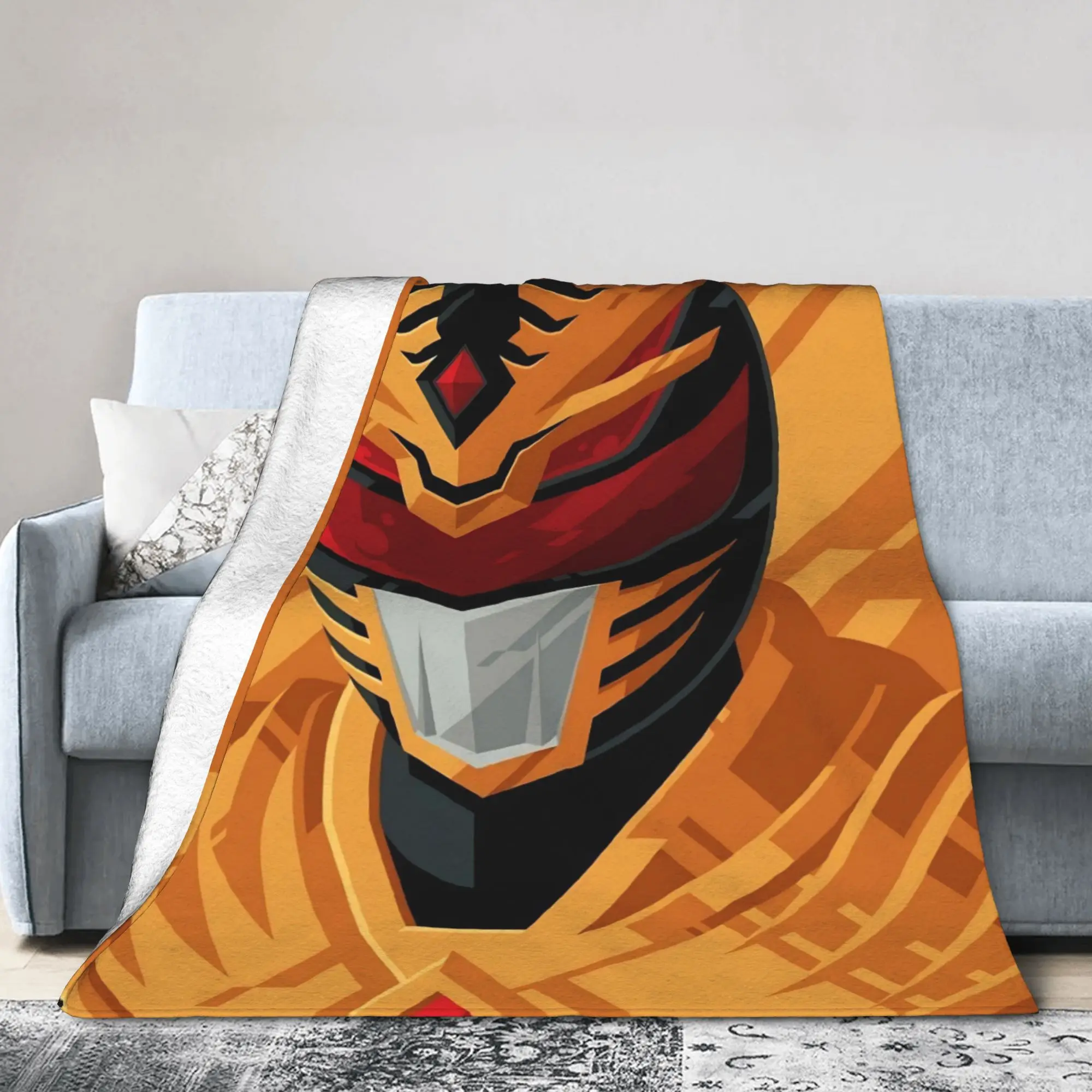 MMPR Cartoon Blanket Power R-Ranger Fuzzy Awesome Soft Throw Blankets for Coverlet Spring/Autumn