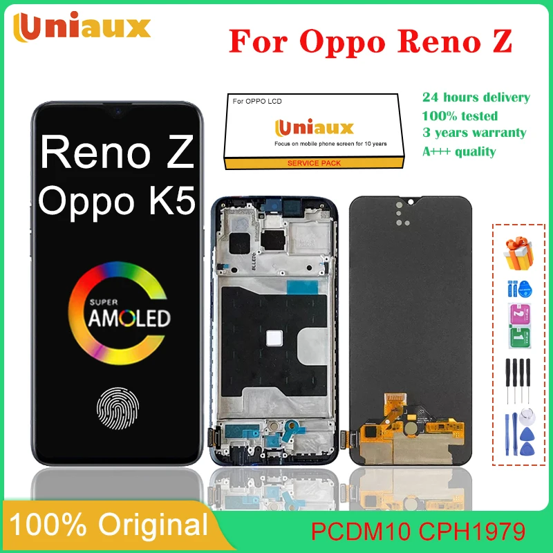 

6.4‘’ AMOLED For OPPO K5 / Reno Z Mobile Phone LCD Screen Display assembly Touch Screen LCD Panel Replacement