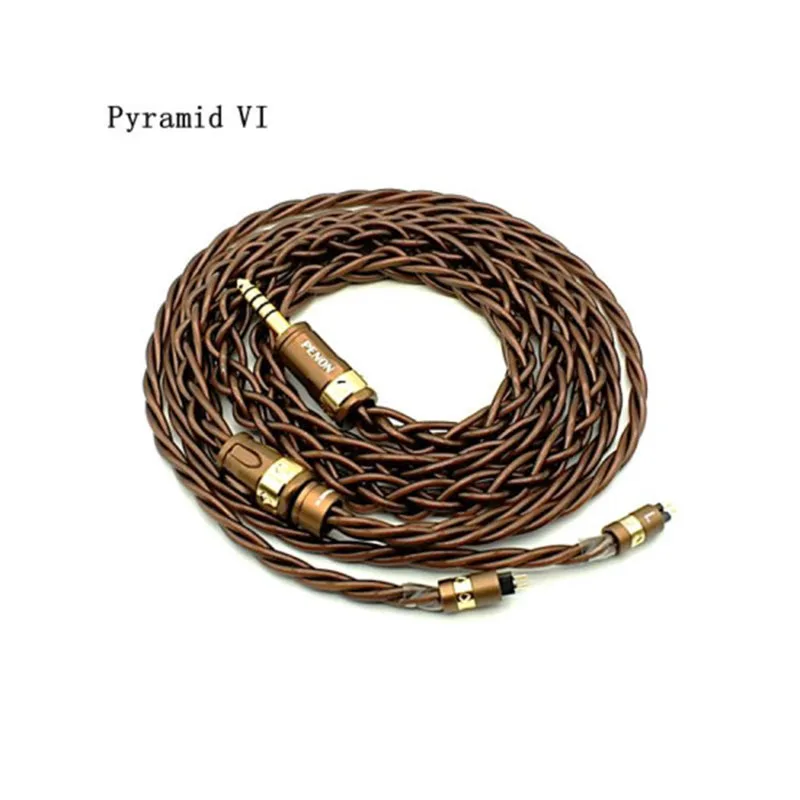 Penon Pyramid 4/6/8 Shares 2Pin 0.78mm Gold Silver Copper Alloy Audiophile Earphone Replacement IEM Upgrade Cable