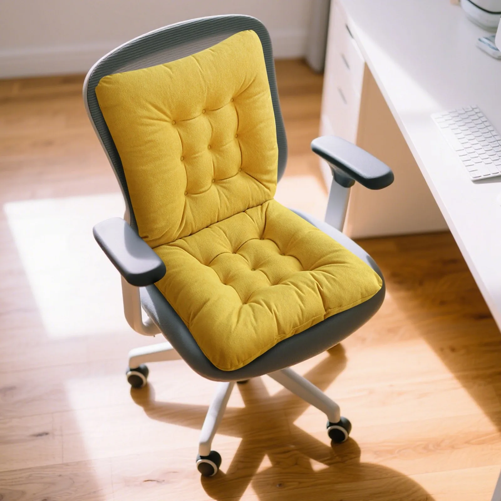 

Modern Style Chair Office Backrest Cushion Solid Color Cushions Thickened Elasticity Softness Home Chair Back Cushion