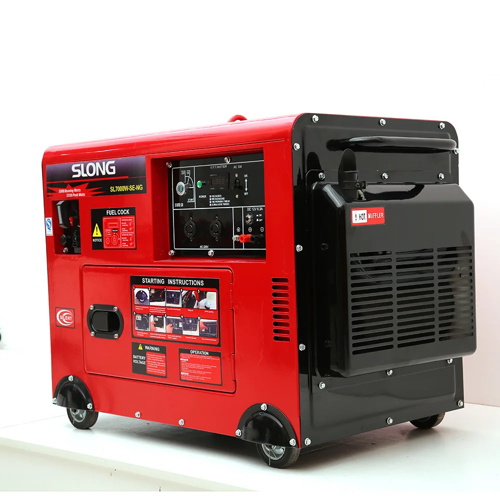 China 220V 5000w 3600rpm engine silent oline generators