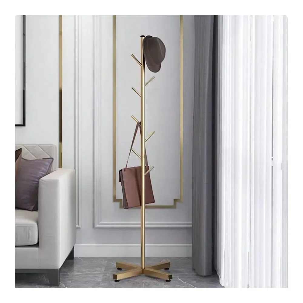 

Премиальная напольная вешалка для одежды из нержавеющей стали, идеальный органайзер для хранения пальто и сумок.