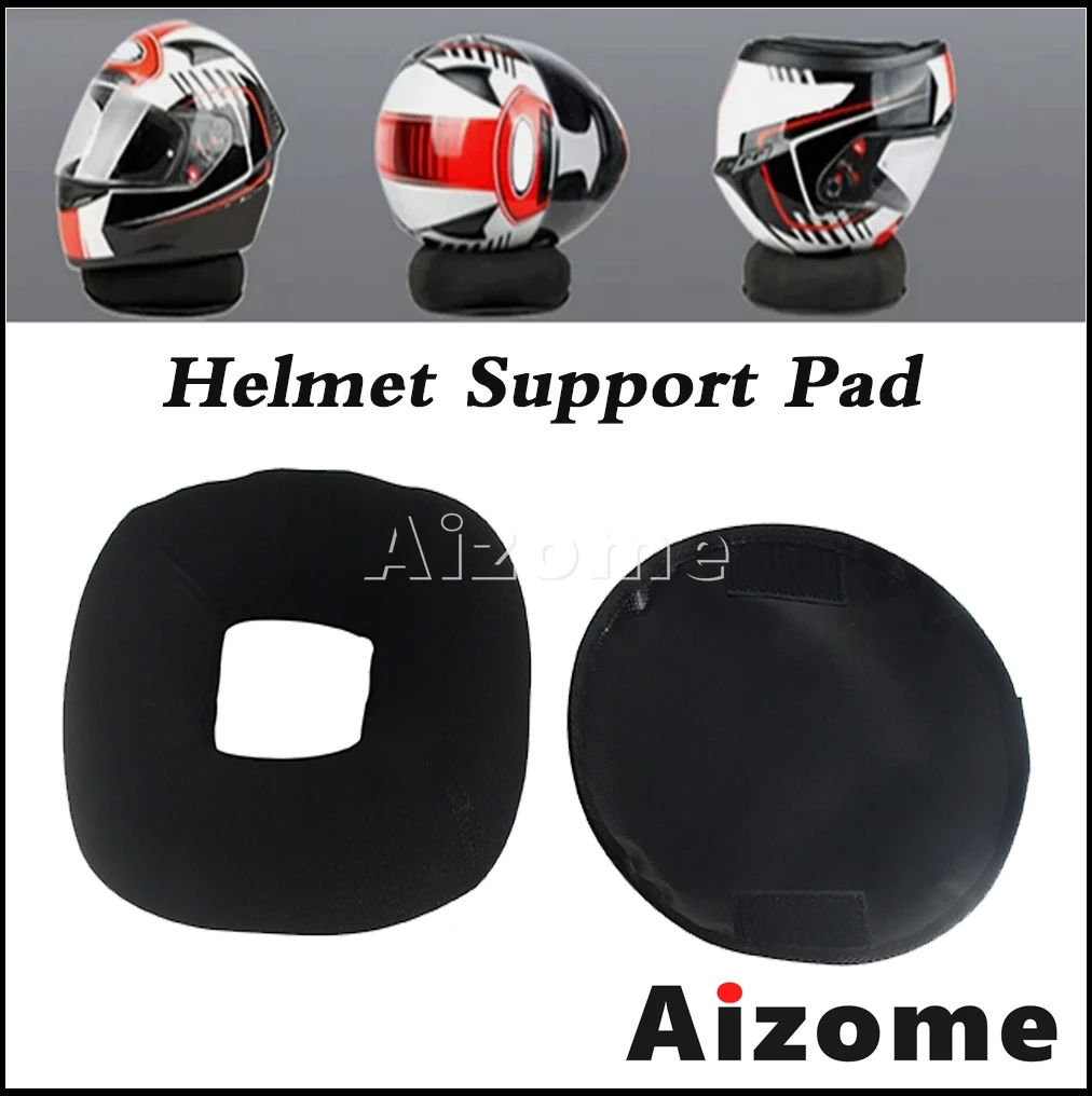 

Universal Motorcycle Multifunctional Helmet Support Pad Portable Helmets Stand Donut Ring Scratch-Resistant Anti-skid Black Pads