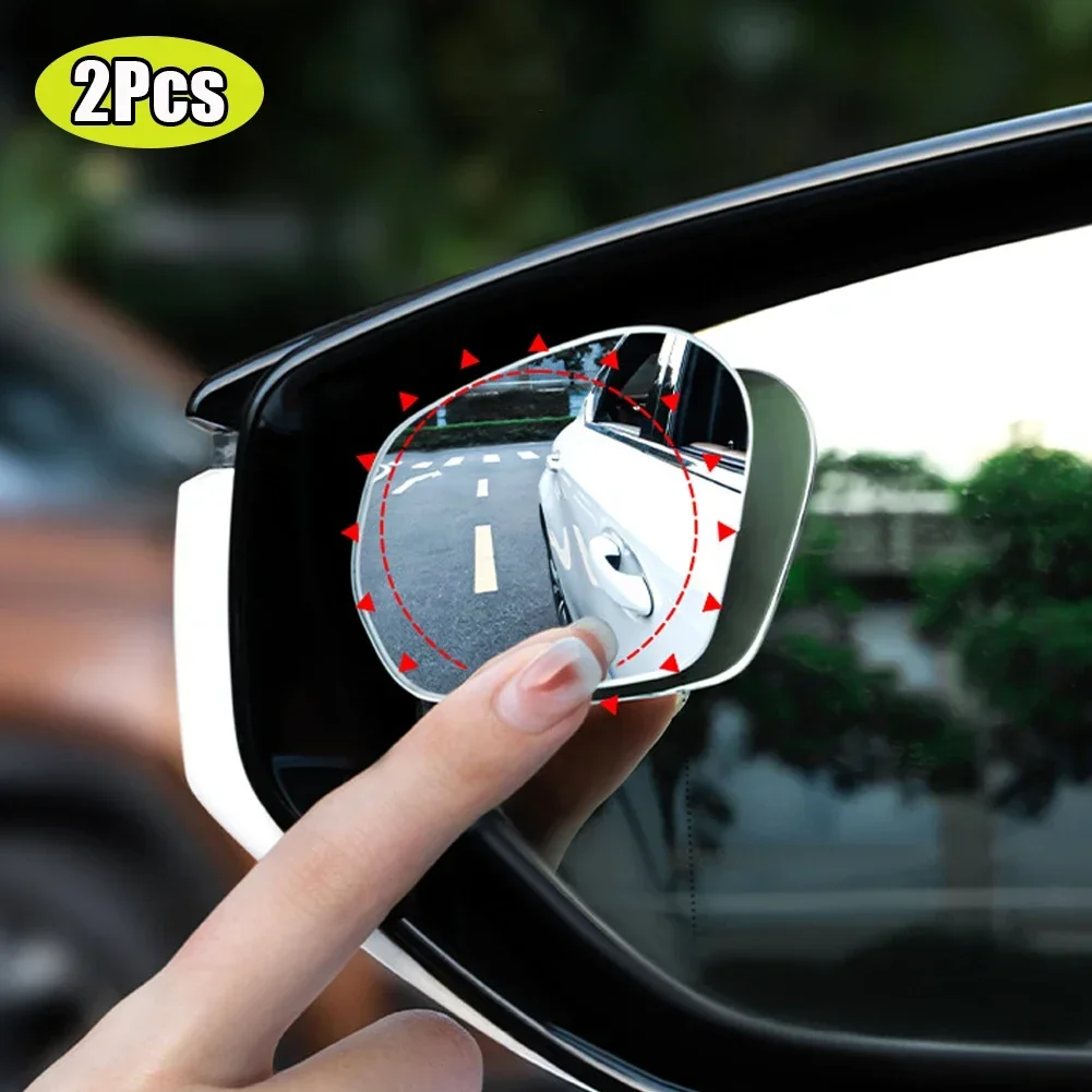 Car 360-degree Wide Angle Adjustable Rotation Round Convex Mirror Vehicle Rearview Auxiliary Blind Spot Mirrors Car Accessories