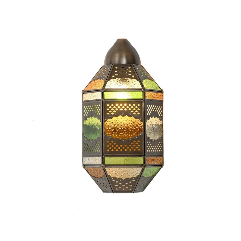

Islamic style decorative wall lamp Vintage exotic style wall lamp Indian Arabian copper hollow