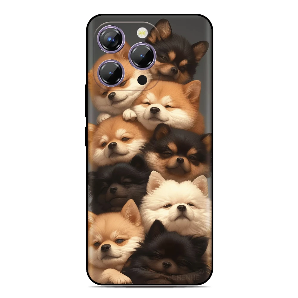 الصلصال جرو الكلب غطاء ل LG الجناح المخملية K22 K61 K50 K51s K52 K20 K40 Q6 Q7 Stylo 5 6 G8X G6 G7 G8 V40 V50 V60 ThinQ جراب هاتف #5