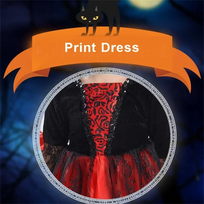 Halloween For Girls Baby Boy Princess Dress Scarlet Witch Devil Ghost Clothes Vampire Cloak Costume Kids Co MN12