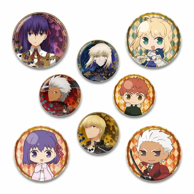 

Fate Stay Night Heaven`s Feel Anime Pins Tinplate Badge DIY Cartoon Brooch for Fans Collection Gifts Clothes Hats Decoration