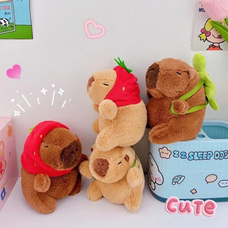 Cute Plush Simulation Animals Capybara Fluffy Soft Stuffed Plush Doll Kids Gifts