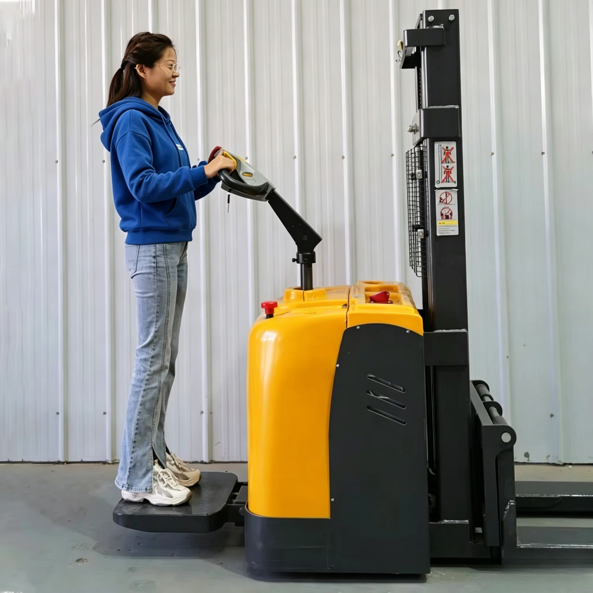 Electric Pallet Stacker 2T 3T 4m Walk Behind Lifting Height Electric Stacker Lift Electric Forklift Lift Pallet Stacker Custom