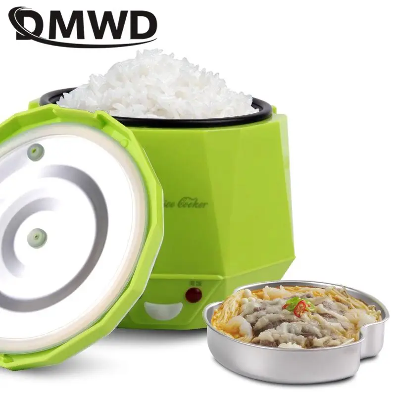 DMWD 1.3L мультиварка мини рисоварка 12 В/24 В для автомобиля/Грузовик путешествия Портативный Электрический горшок паром/ кипения/тушение суп для 2-3 человек