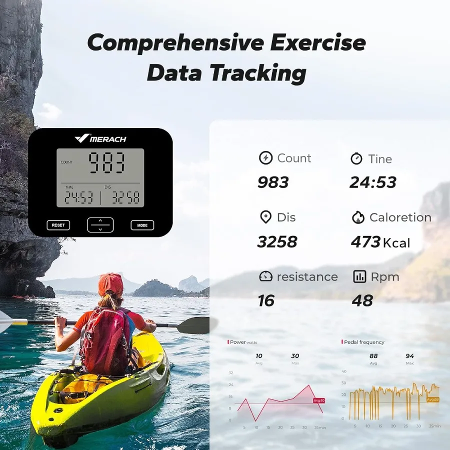 آلات التجديف للمنزل، آلة الصف الكهرومغناطيسي القوية مع حاجز ممتد 51.2 بوصة، تعديل مقاومة المقبض ذو 16 مستوىًا