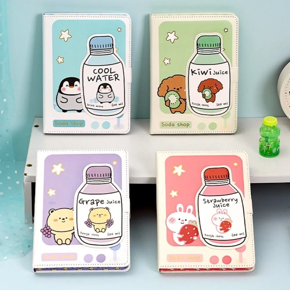 

Cartoon Cute B6 Magnetic Notebook 224 Pages with Buckle Student Notebook Macaron Color Waterproof Cover PU Leather Notepad