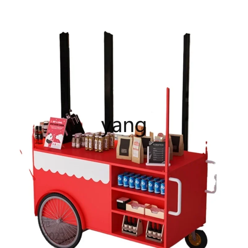 

CX stall trolley commercial coffee shop milk tea hand push stall food street snack cart