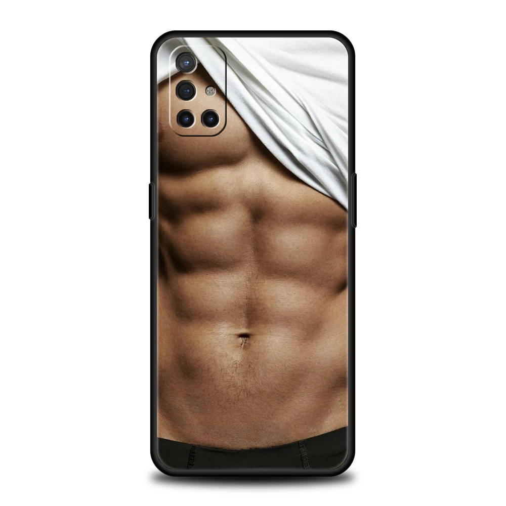 Male Abdominal Muscle Luxury Phone Case For Oneplus Nord N100 N200 N10 10 7 8 9 7T 8T 9R 9RT 10R CE 2 Z Pro 5G Silicone Cover